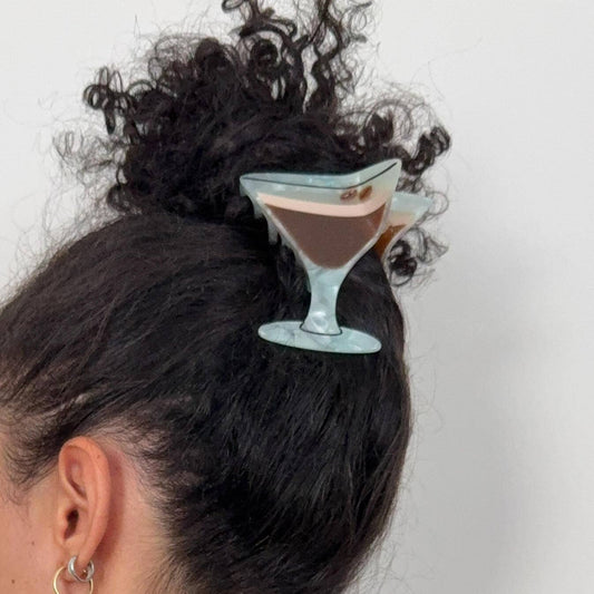 Large Espresso Martini Hair Claw Clip