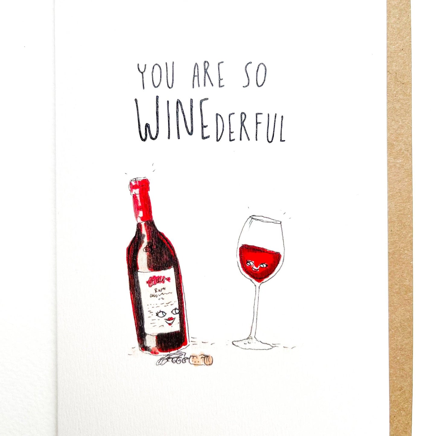 You Are So Winederful Greeting card