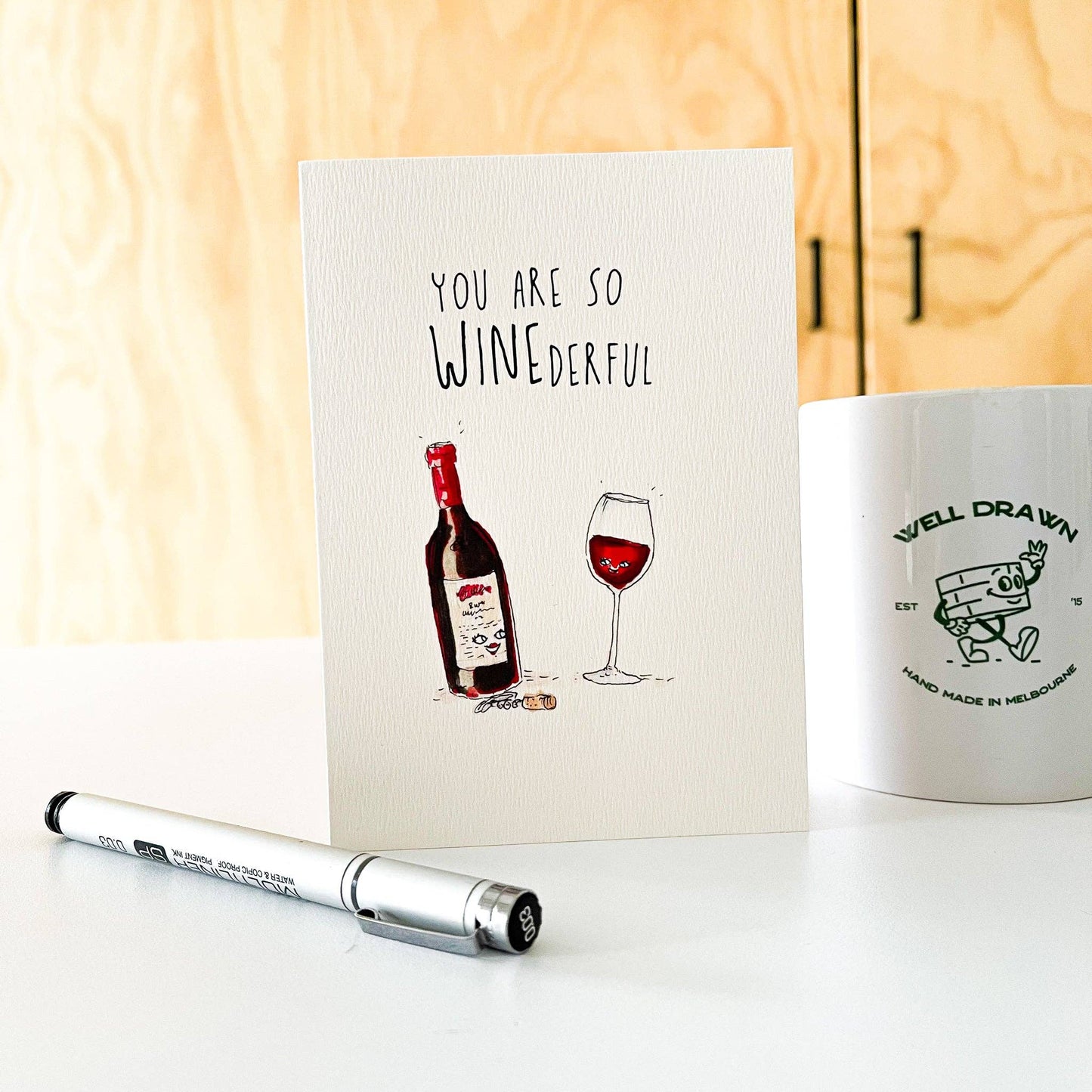 You Are So Winederful Greeting card