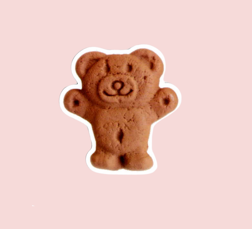 Happy Tiny Teddy Vinyl Sticker