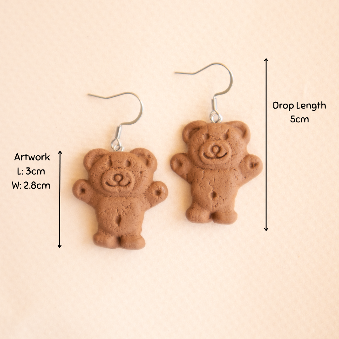 'Happy' TINY TEDDY Earrings