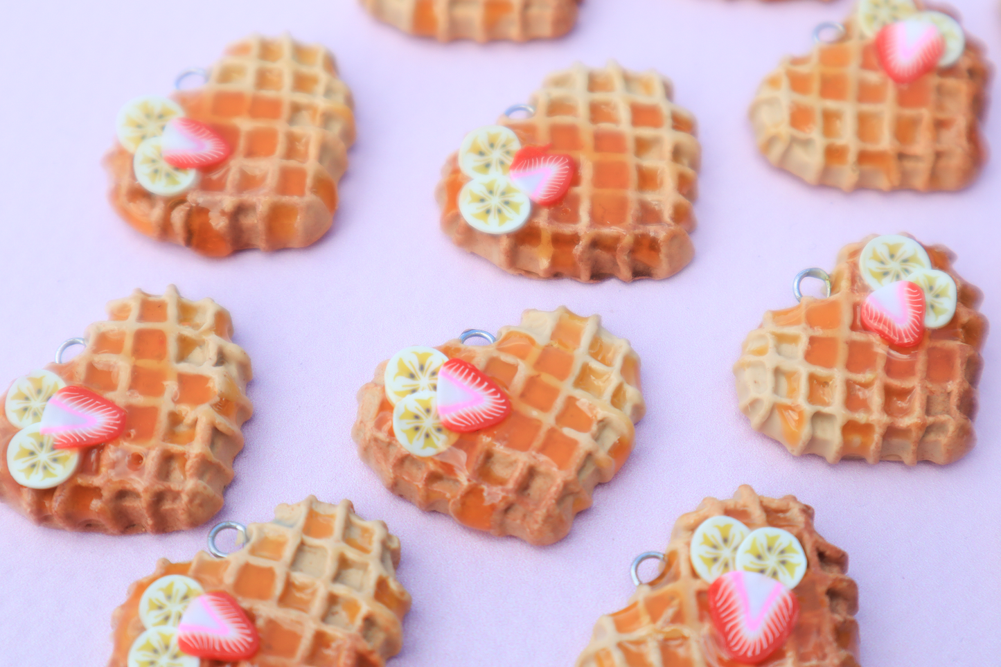 Waffle Heart Earrings