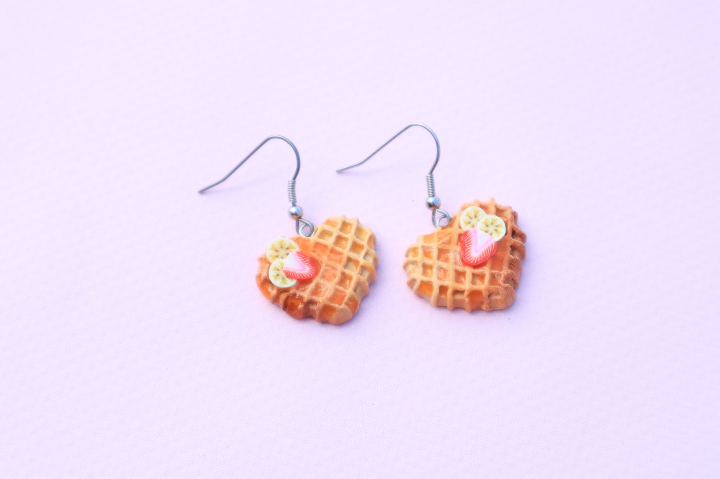 Waffle Heart Earrings