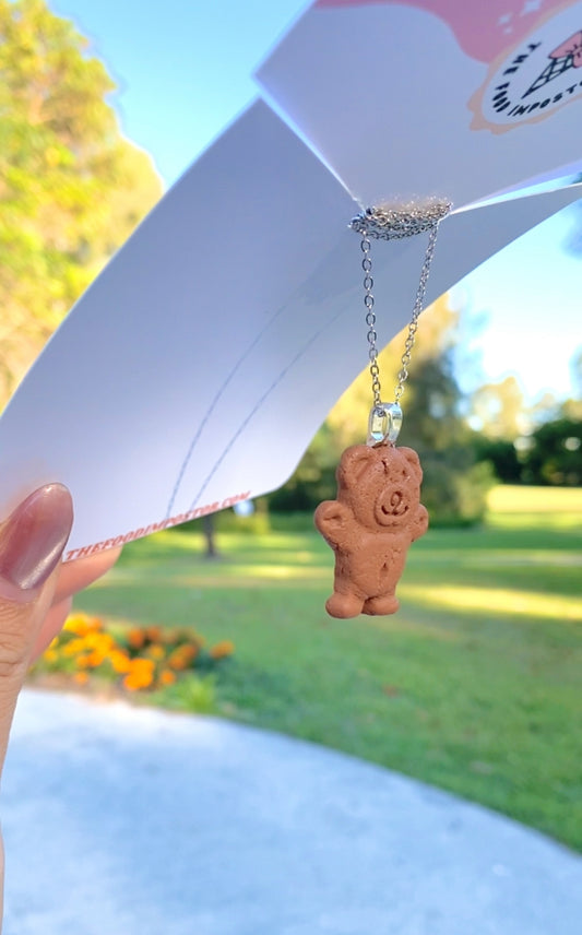 NEW! 🧸✨ TINY TEDDY Chocolate coloured NECKLACE – A Bite-Sized Nostalgic Delight! ✨🧸