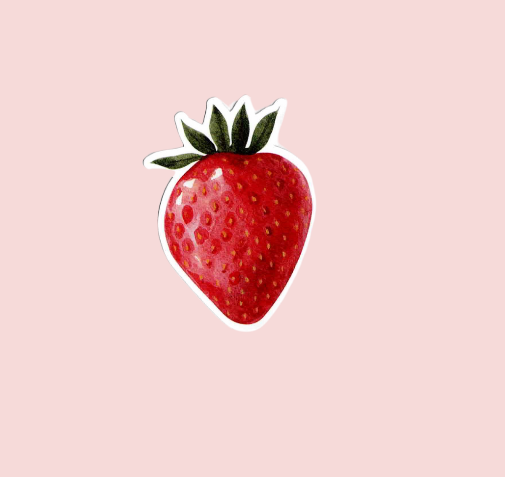Strawberry Vinyl Sticker