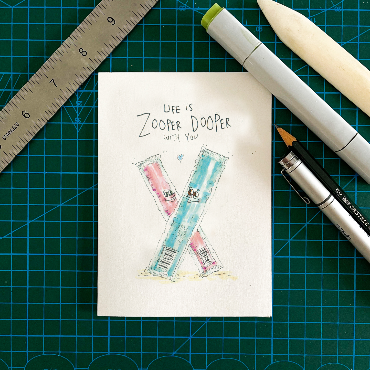 My life is Zooper Dooper with You Greeting Card