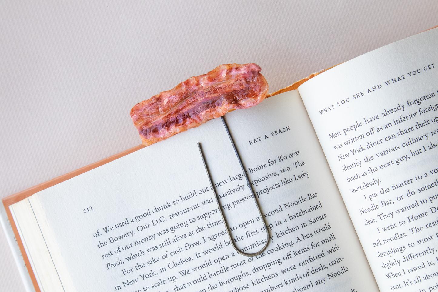 NEW! Realistic CRISPY BACON Bookmark – Handmade Food-Themed Gift for Book Lovers