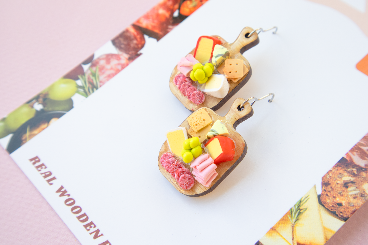 RESTOCKED Charcuterie Board Earrings - on real Tasmanian Oak boards!