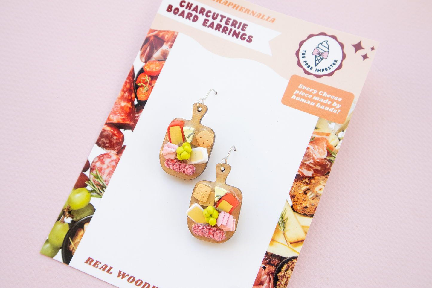 RESTOCKED Charcuterie Board Earrings - on real Tasmanian Oak boards!