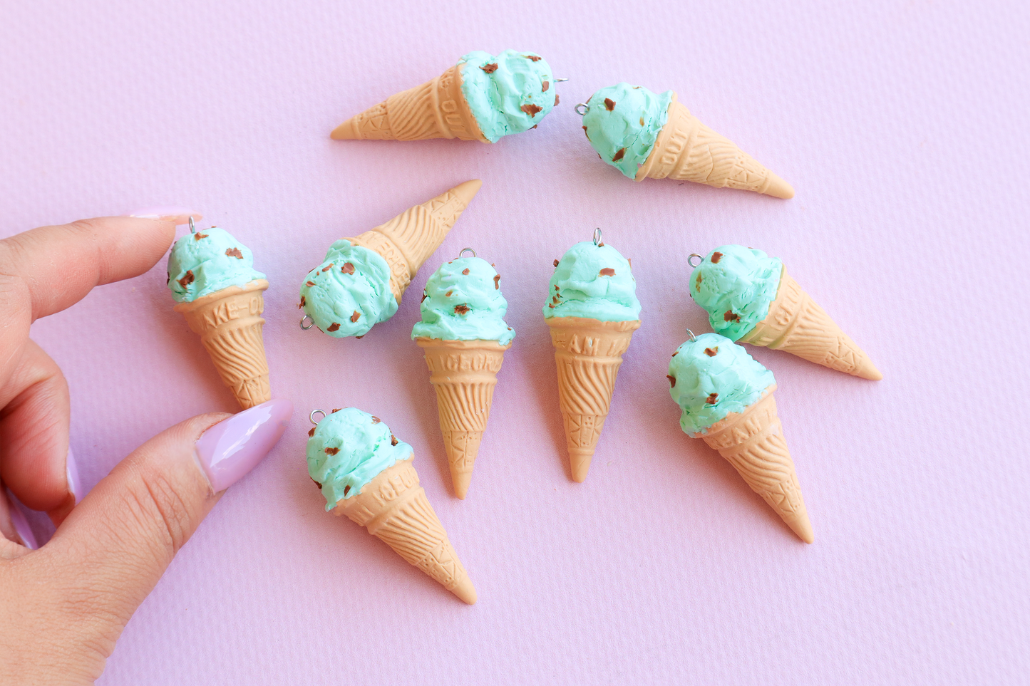 CHOC MINT ICE CREAM EARRINGS