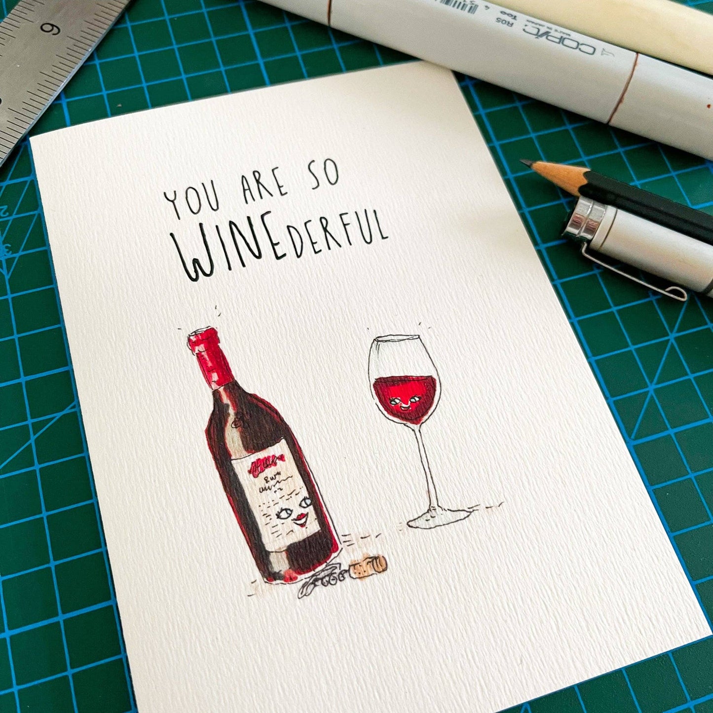 You Are So Winederful Greeting card