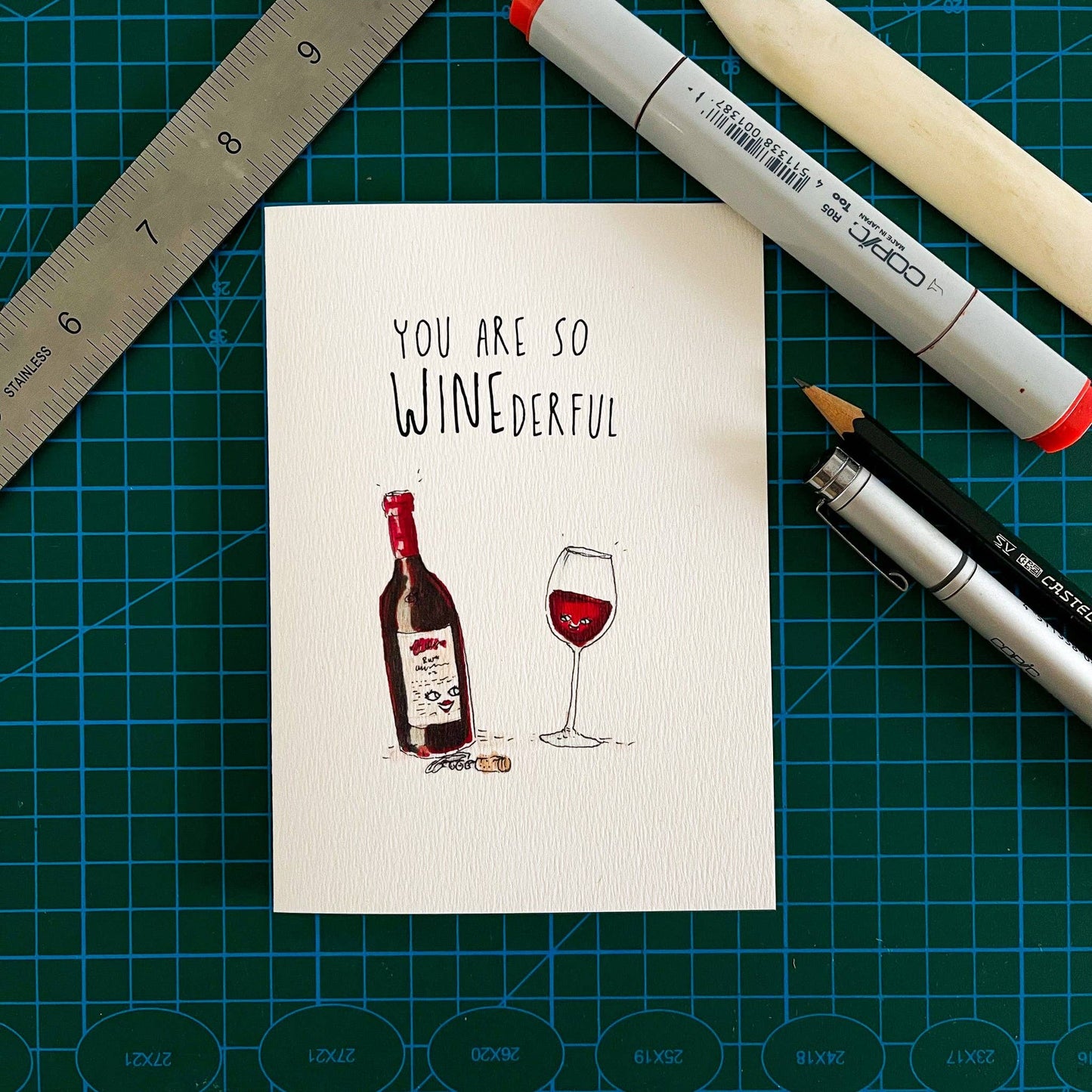 You Are So Winederful Greeting card