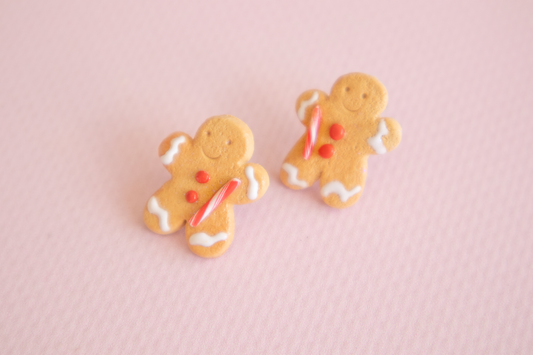NEW! Christmas Ginger Bread Men Stud Earrings