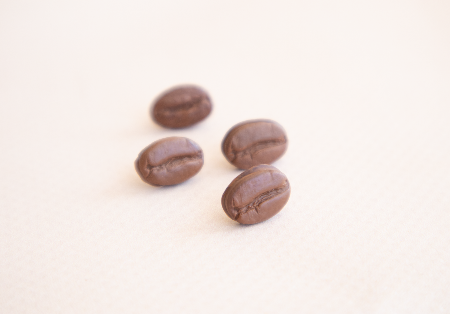 Super REALISTIC COFFEE BEAN stud earrings