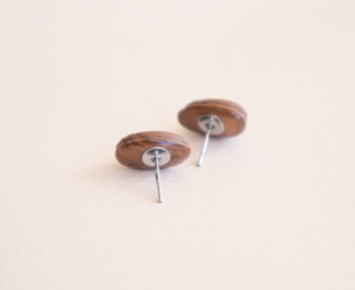 Super REALISTIC COFFEE BEAN stud earrings
