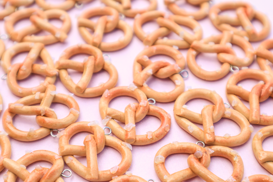 Pretzel Earrings - see the salt!