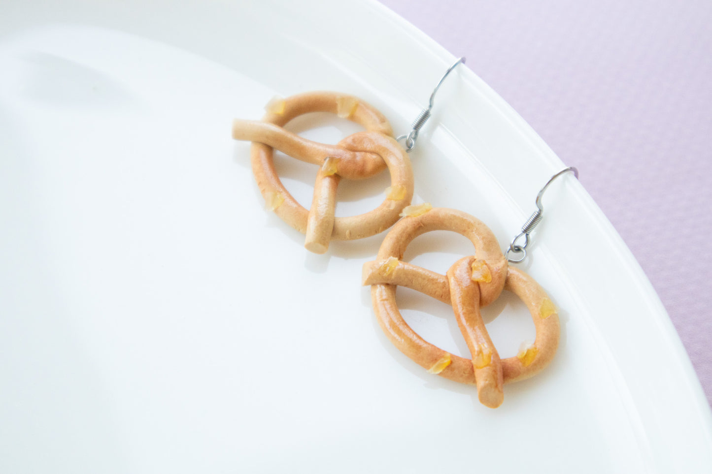 Pretzel Earrings - see the salt!