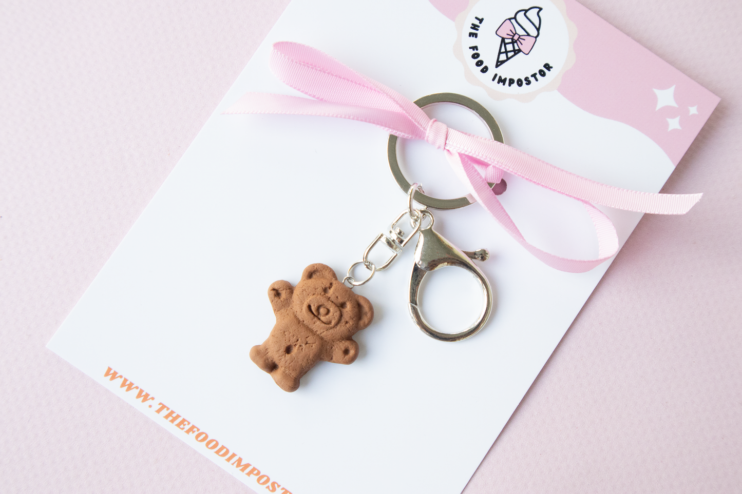 Tiny Teddy Happy Keychain