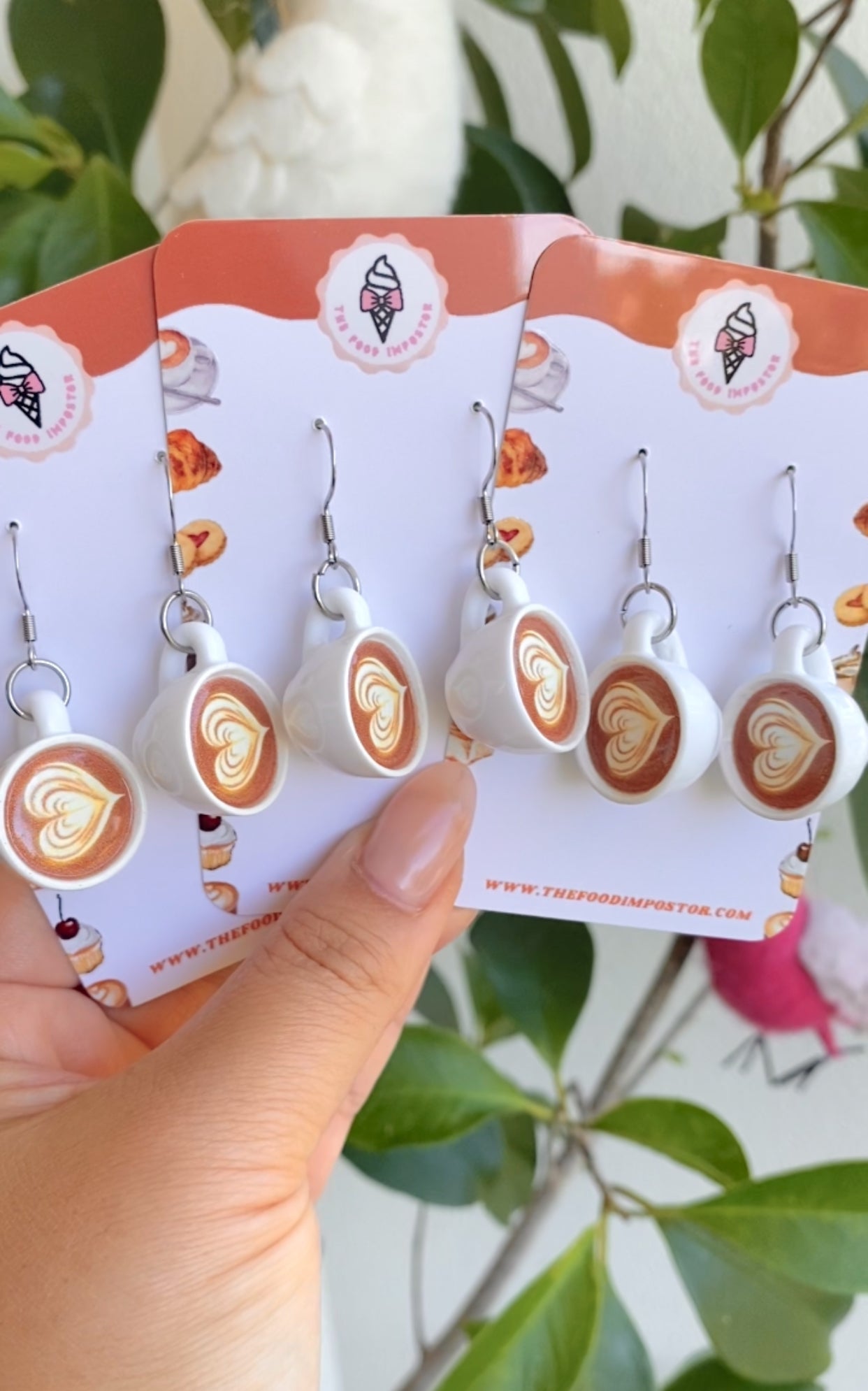 RESTOCKED! Cappuccino Coffee cup Earrings