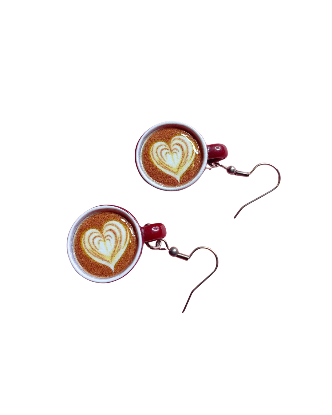 NEW! Brown Cup - Cappuccino Coffee cup Earrings