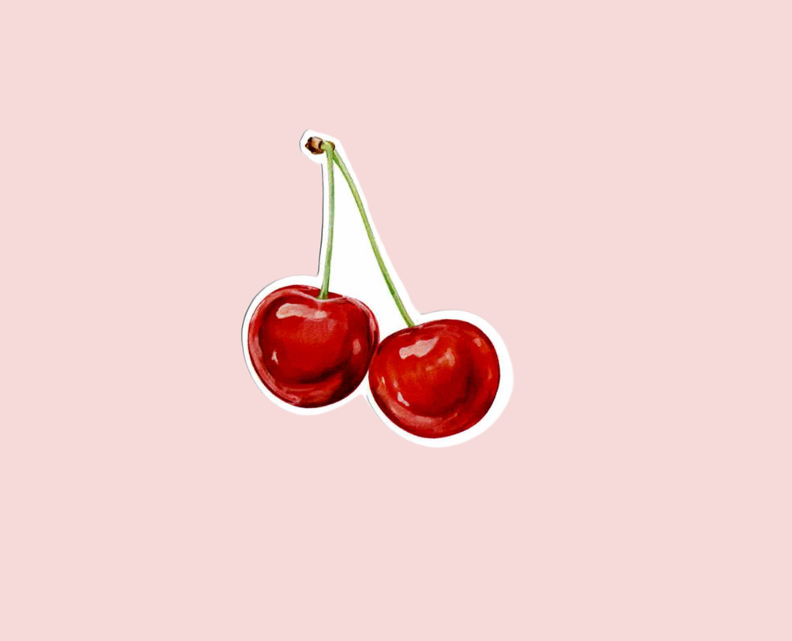 Cherry Vinyl Sticker – thefoodimpostor