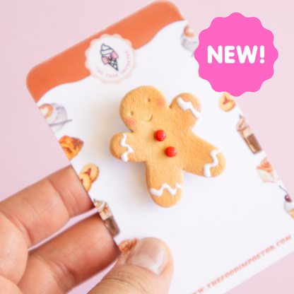NEW!  Christmas Ginger Bread Man BROOCH
