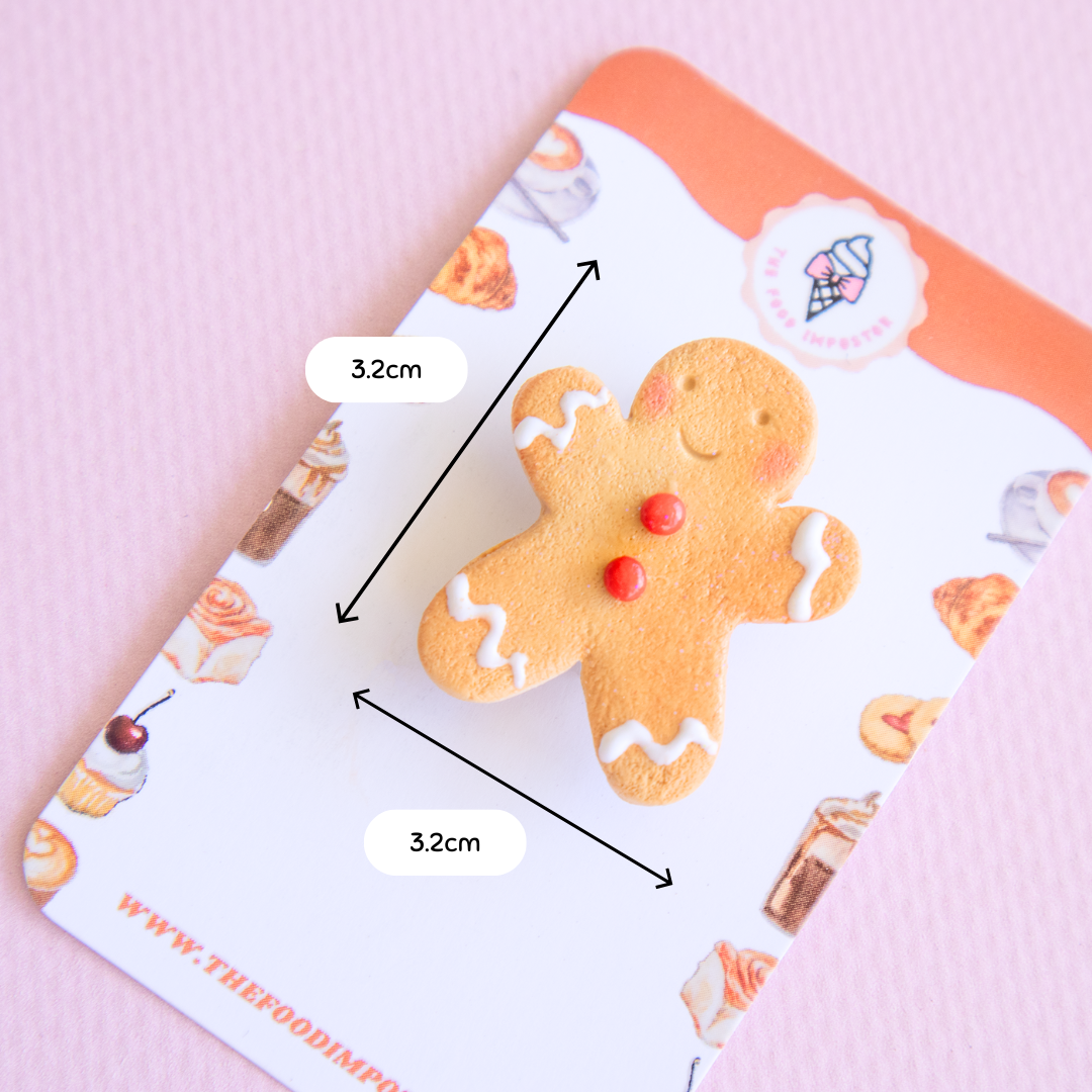 NEW!  Christmas Ginger Bread Man BROOCH