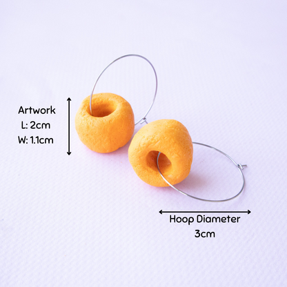 CHEEZEL Earrings on hoops RESTOCKED