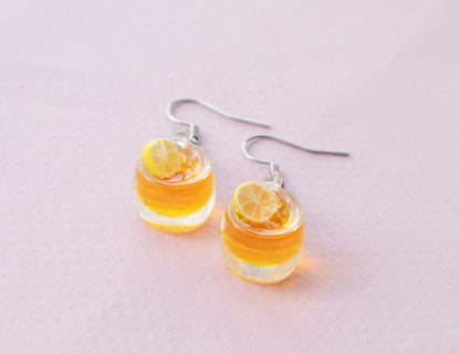 NEW! ☕🍋 Petite Lemon Tea Earrings – Handmade in Brisbane