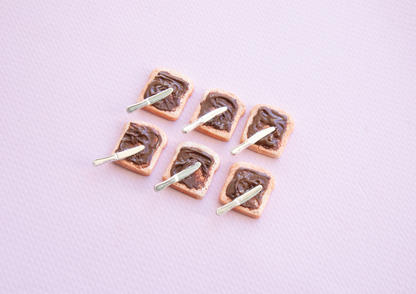 NEW! Nutella Toast Earrings – Handmade Food Jewelry, Polymer Clay Dangle Earrings