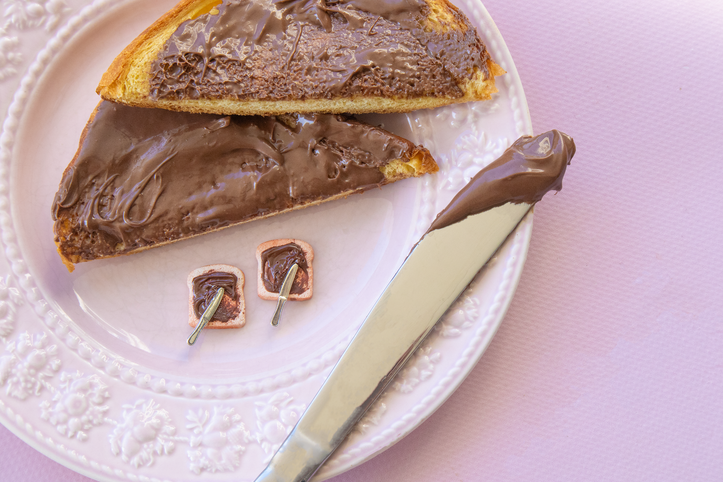 NEW! Nutella Toast Earrings – Handmade Food Jewelry, Polymer Clay Dangle Earrings