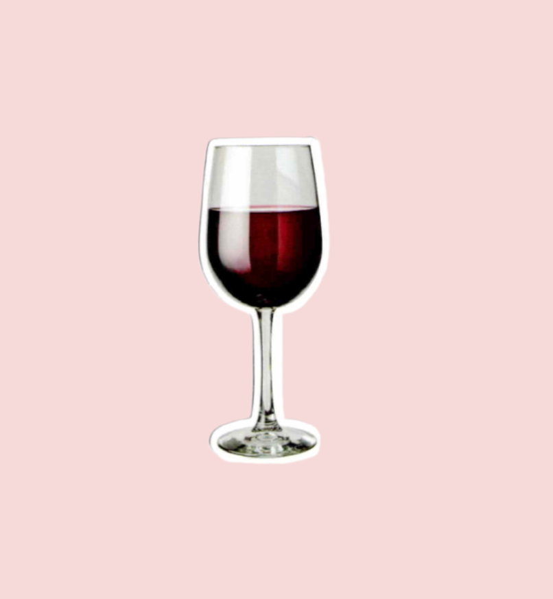 Red Wine Vinyl Sticker