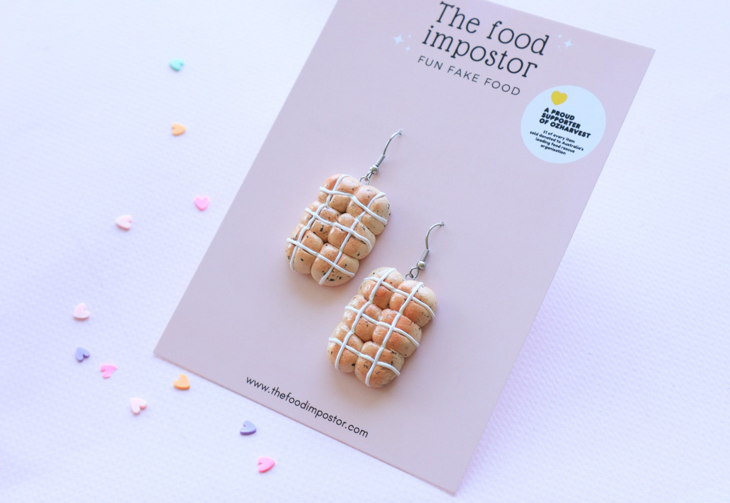 NEW! SIX PACK HOT CROSS BUN EARRINGS 🥖💕🐰