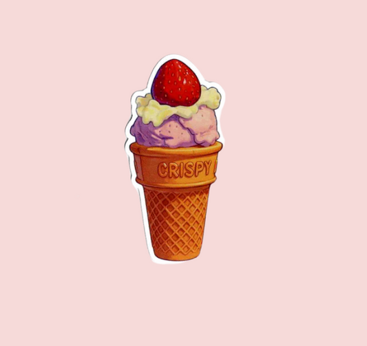 Ekka Strawberry Ice Cream Vinyl Sticker