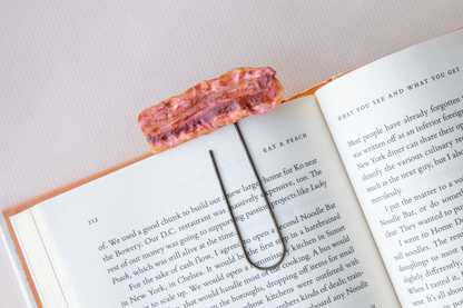 NEW! Realistic CRISPY BACON Bookmark – Handmade Food-Themed Gift for Book Lovers