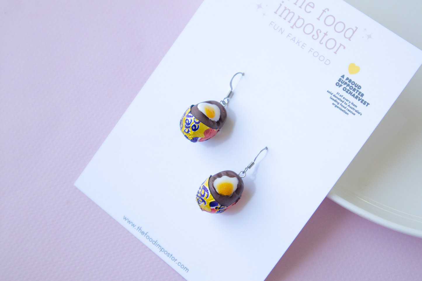 NEW! Hyper realistic CREME EGG Earrings with real foil ⭐️🍫🐰