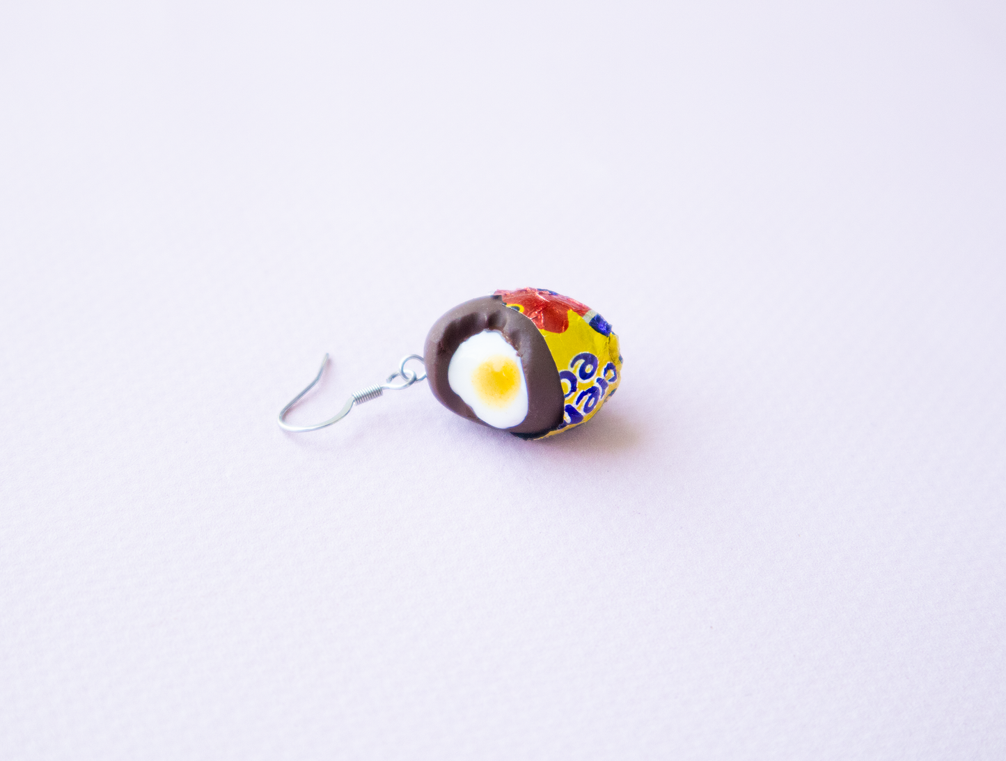 NEW! Hyper realistic CREME EGG Earrings with real foil ⭐️🍫🐰