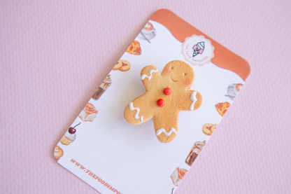 NEW!  Christmas Ginger Bread Man BROOCH