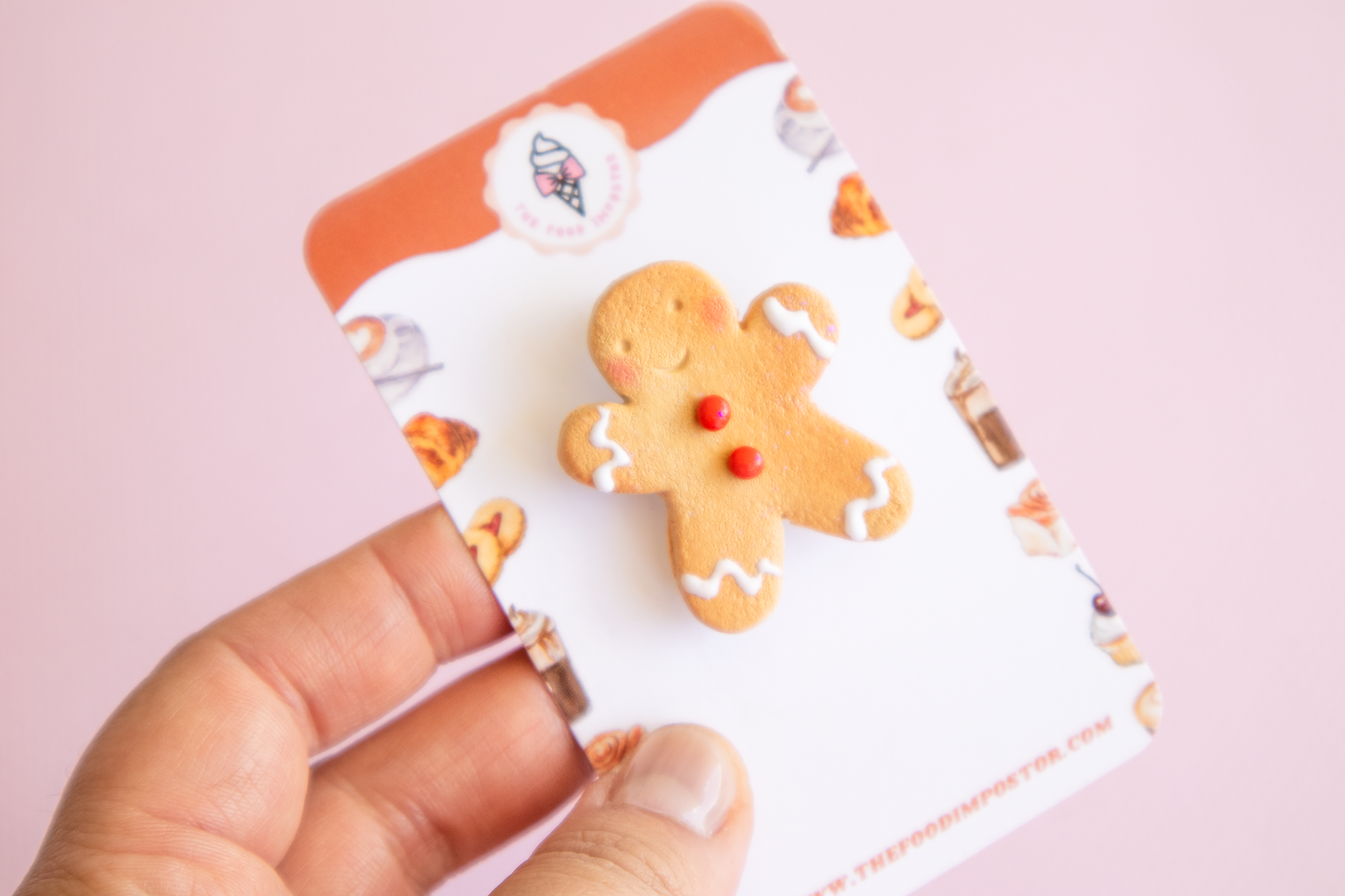 NEW!  Christmas Ginger Bread Man BROOCH
