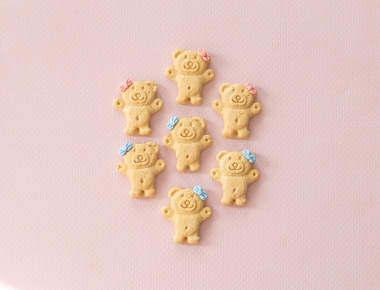NEW! Glitter Honey Tiny Teddy Earrings  – Realistic Handmade Aussie Biscuit Accessories | Polymer Clay Jewelry