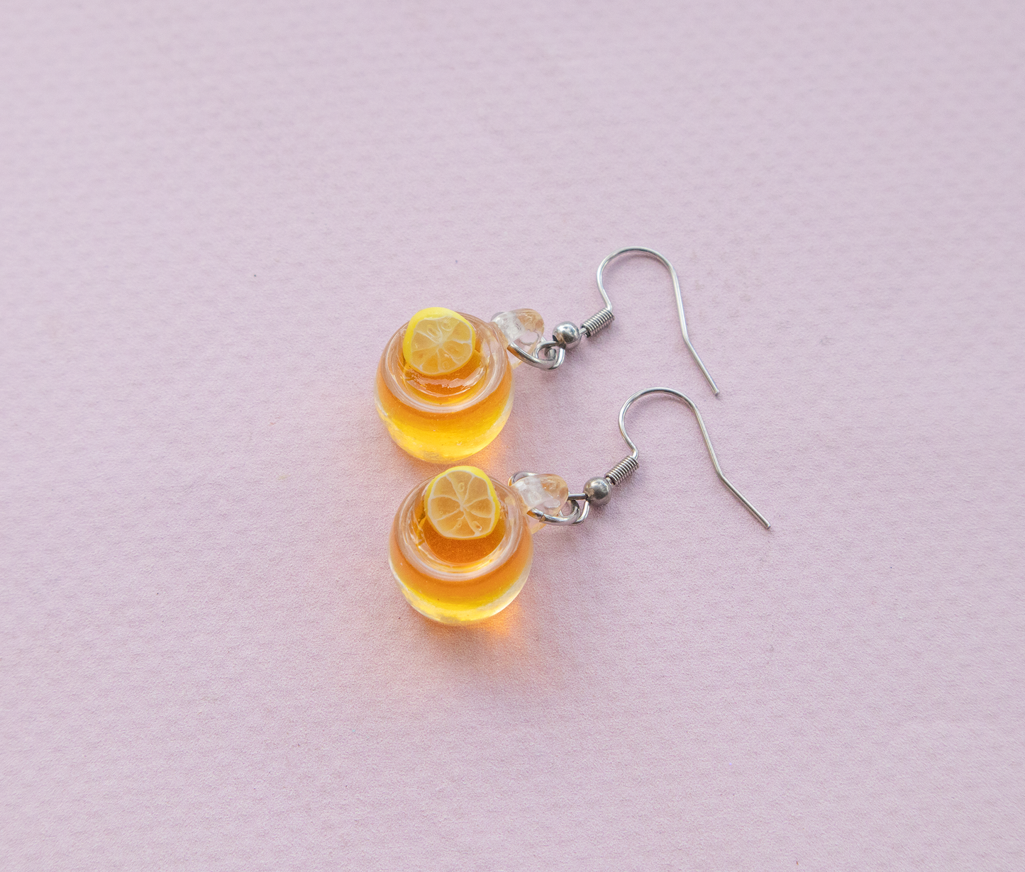 NEW! ☕🍋 Petite Lemon Tea Earrings – Handmade in Brisbane