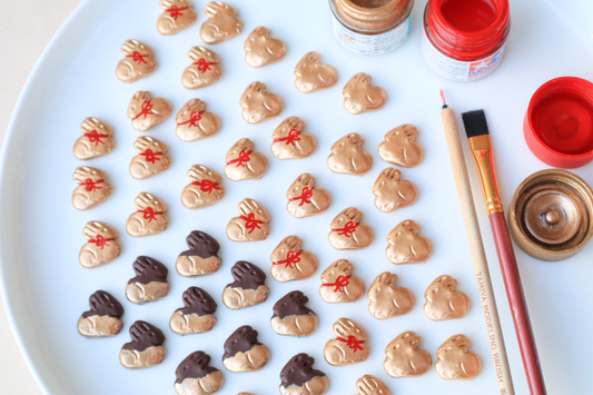 NEW! SUPER CUTE Lindt Bunny Earrings – Handmade Food Jewelry, Polymer Clay STUD Earrings