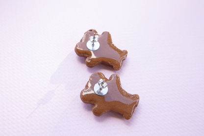 Happy Tiny Teddy choc studs