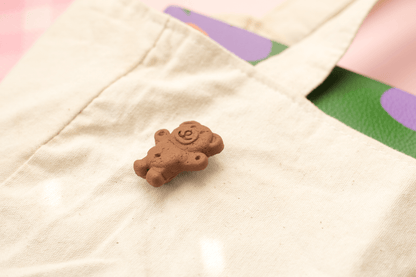 TINY TEDDY HAPPY & CHEEKY EARRINGS/BROOCH/KEYCHAIN