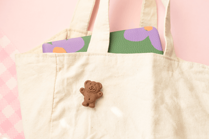TINY TEDDY HAPPY & CHEEKY EARRINGS/BROOCH/KEYCHAIN