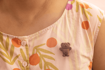 TINY TEDDY HAPPY & CHEEKY EARRINGS/BROOCH/KEYCHAIN